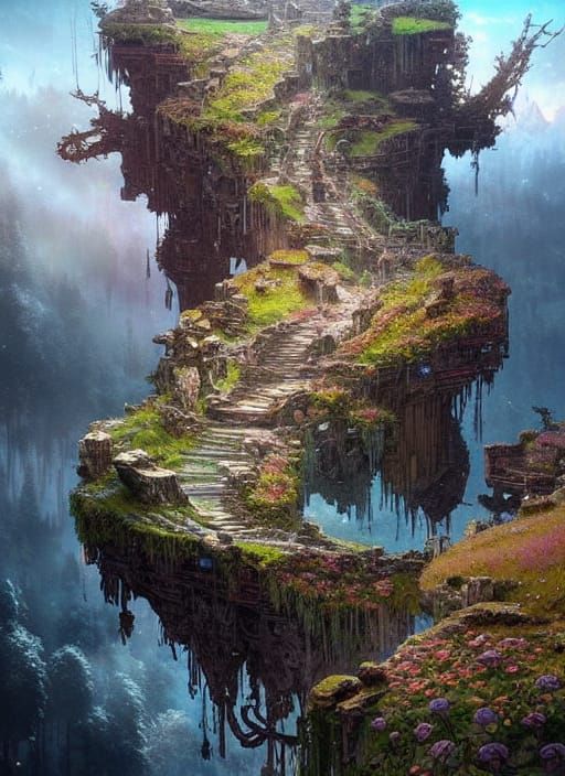 Epic Fantasy Landscape Digital Illustration