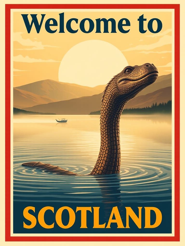 Vintage Travel Poster: Welcome to Scotland
