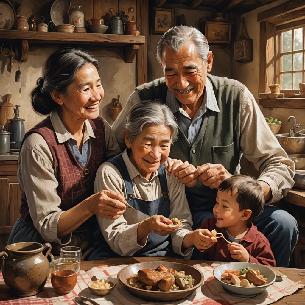 Family Bonding: A Mother's Tender Care in Hyperrealism