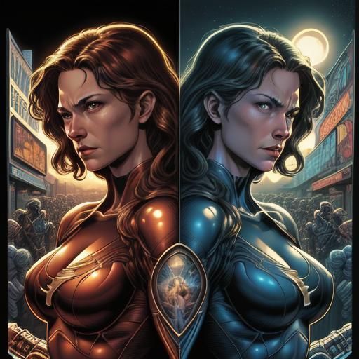 Day and Night in Comic Book Style
