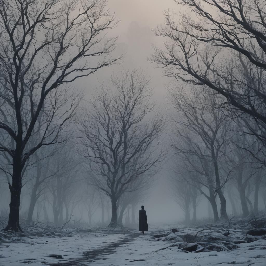 Misty Forest Dawn: A Cinematic Matte Painting