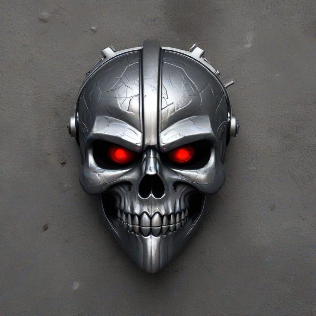 Grimdark Chrome Skull