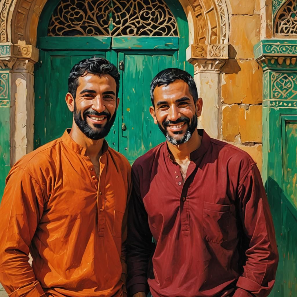 Portrait of Two Men in Red Velvet Robes