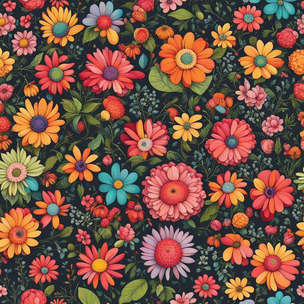 Pretty Flower in Florabunda Style