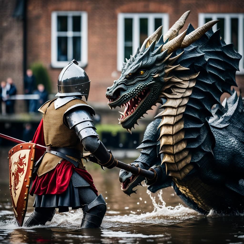 Knight Versus Dragon in Dutch Canals: Professional Photograp...