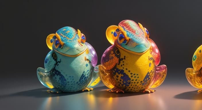 Epic Candy Salamander in 3D Digital Art