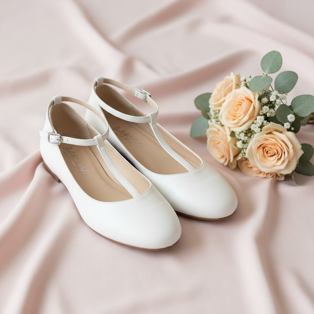 Elegant Ballet Flats with Floral Arrangement
