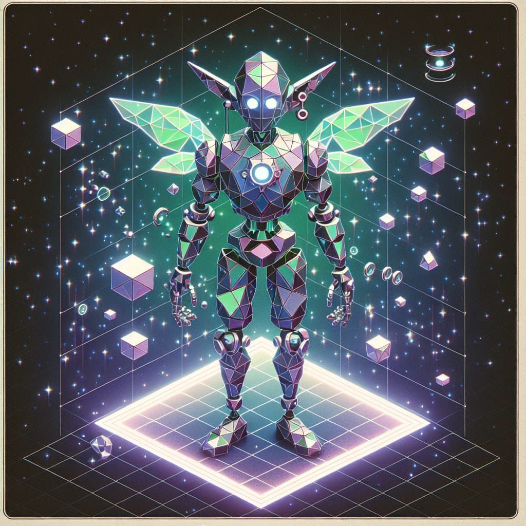 3D Machine Elf Character Concept for Party Brawler Game