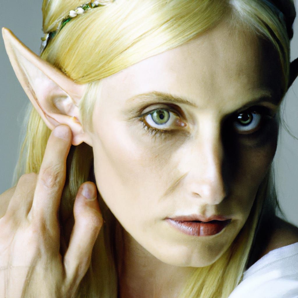 Elegant Elf Portrait in Film Photography Style