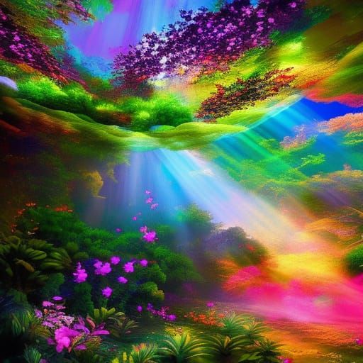Aquamarine Sky Hidden Within, a Digital Art Dreamscape