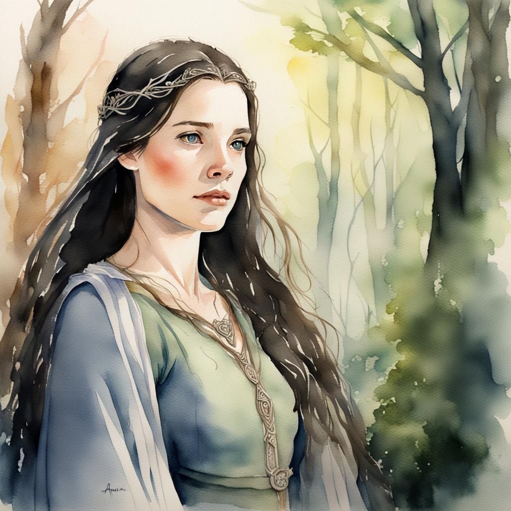 Arwen in Watercolor with Ambient Light