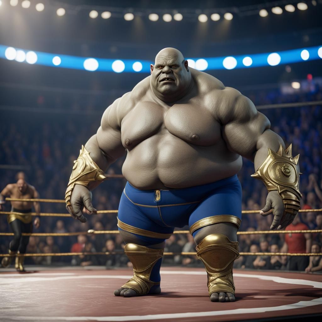 Ogre Pro Wrestler in Lucahdor Mask