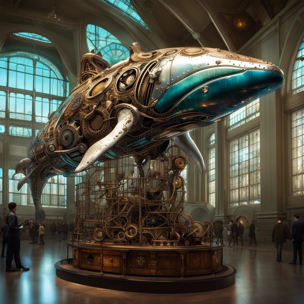 Steampunk Whale Exhibit at Natural History Museum