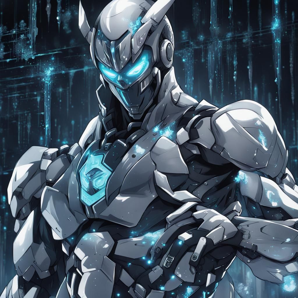 Cyber Warrior in Ice: Anime Style