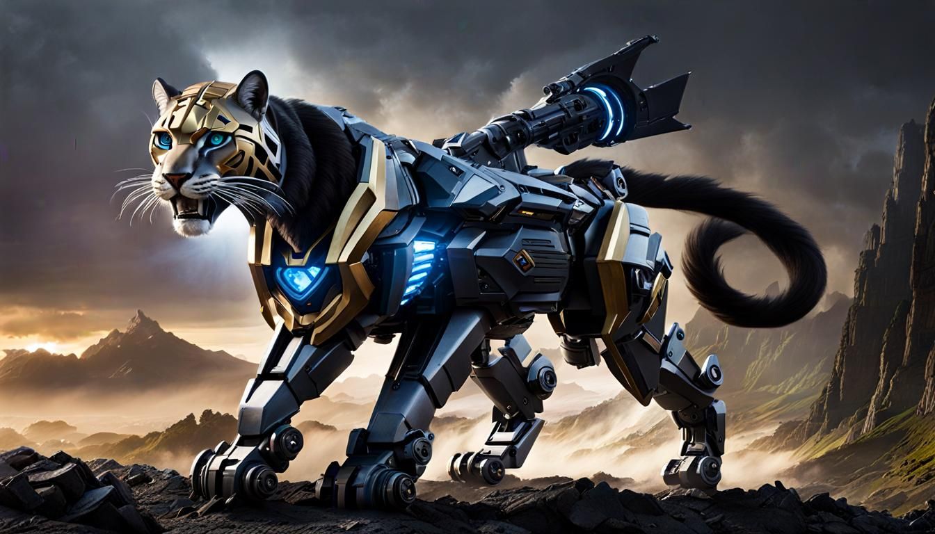 Cybernetic Displacer Beast Prowling Dark City