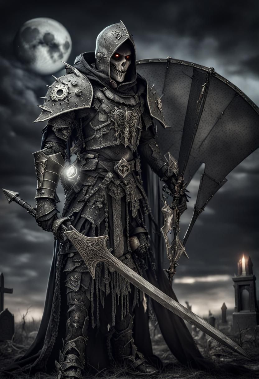 Fallen Paladin of Shadows in Warhammer Style