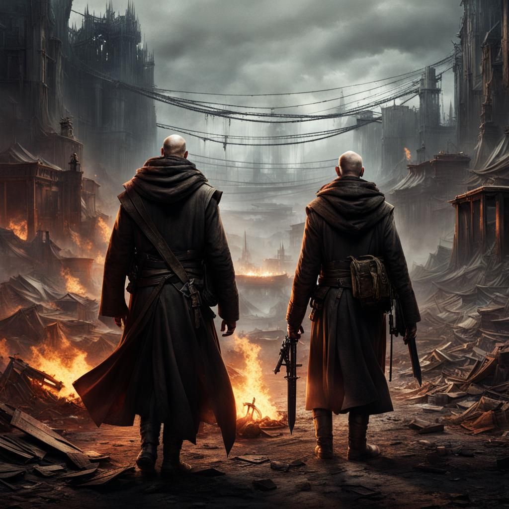 Monks Escape Hostile Blockade in Dystopian World