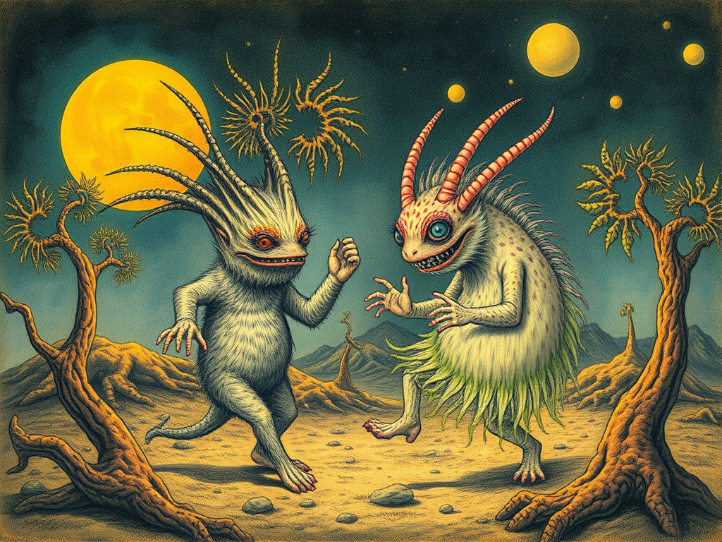 Fractal Dryadic Dancers Inspired by Wild Things