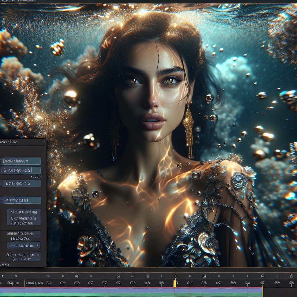 Underwater Turkish Spirit in Chiaroscuro Lighting