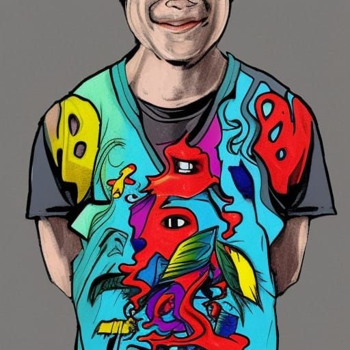 Skull Mask T-Shirt Print Design