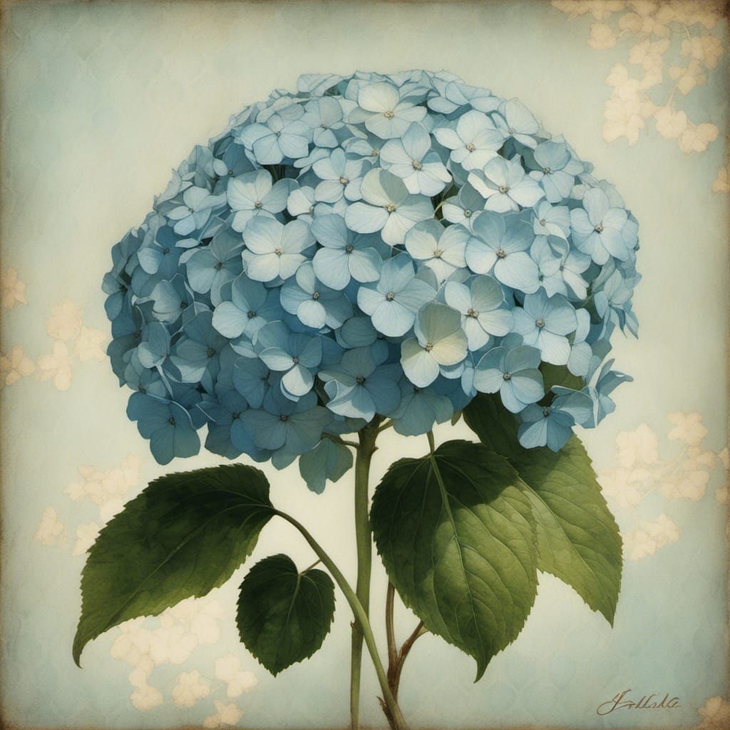 Vintage Hydrangea in Nostalgic Style