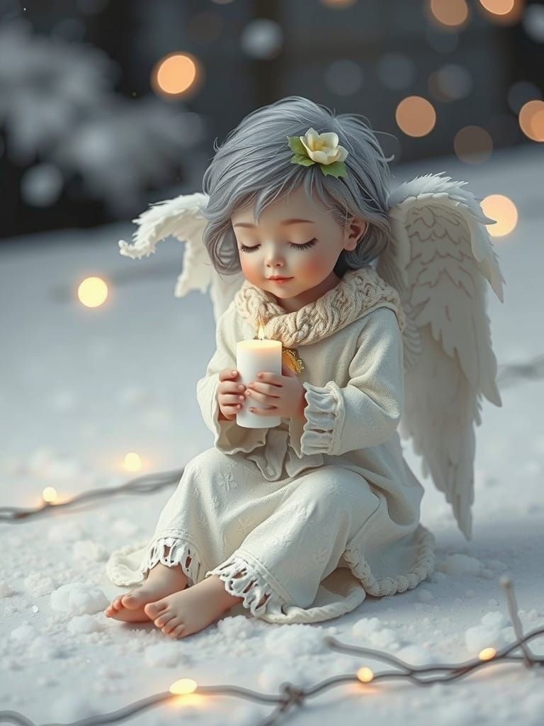 Ethereal Christmas Angel in Vibrant Pastel Colors