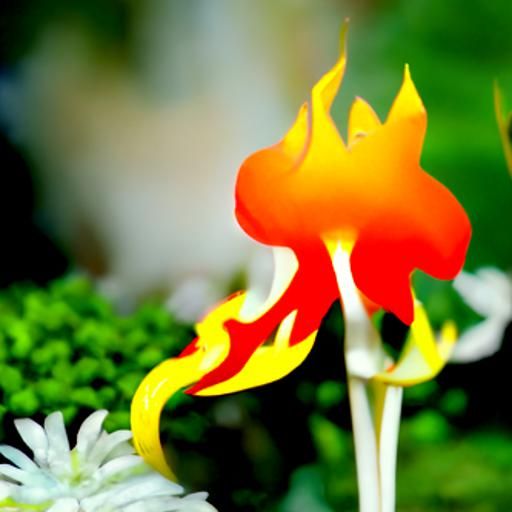 Flaming Garden: A Vision of Fiery Flora