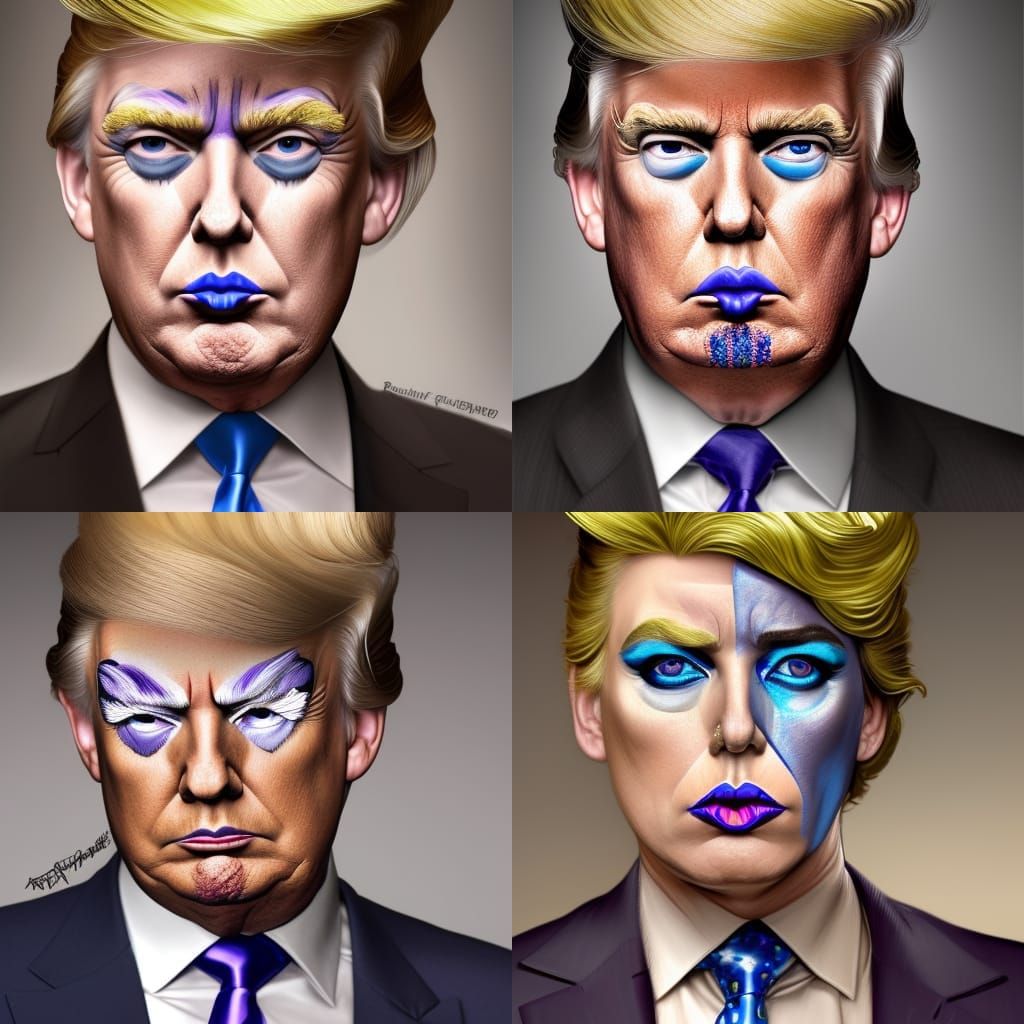 Donald Trump as Drag Star in Digital Art