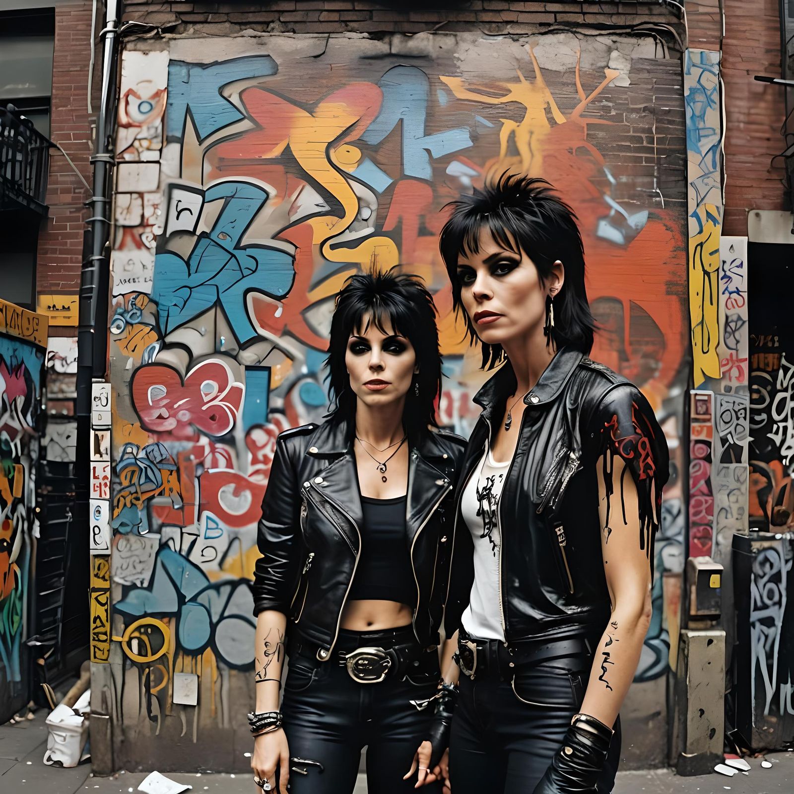Joan Jett and Pat Benatar: 1980s Graffiti Art