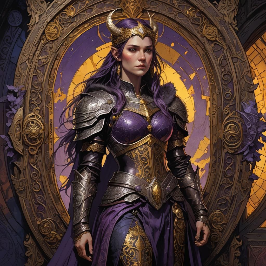 Viking Queen in Dark Fantasy Art Style