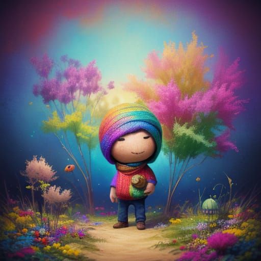 Sackboy in Colorful World: Hyperrealistic Concept Art