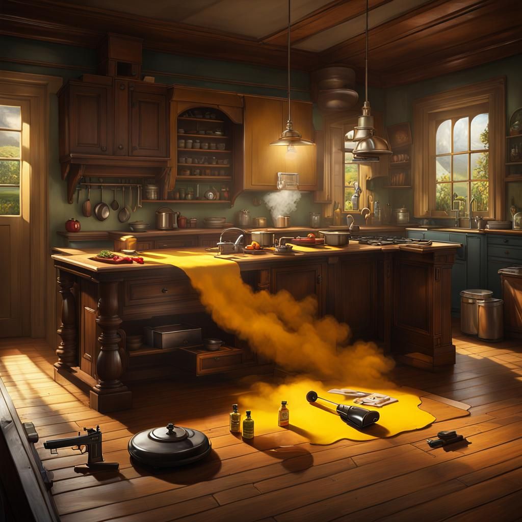 Cluedo Mansion  ... as they played the game something pointed the finger at Colonel Mustard being guilty