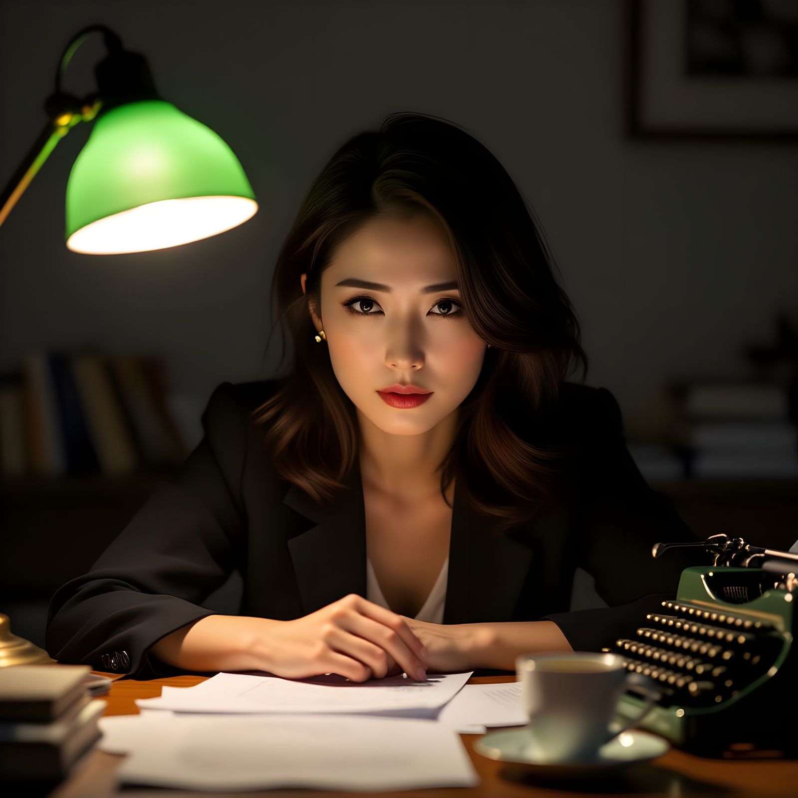Japanese Woman Portrait in Evening Light