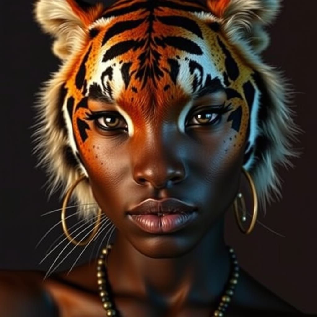 Rubenesque Dark Skinned Beauty in Full Figure