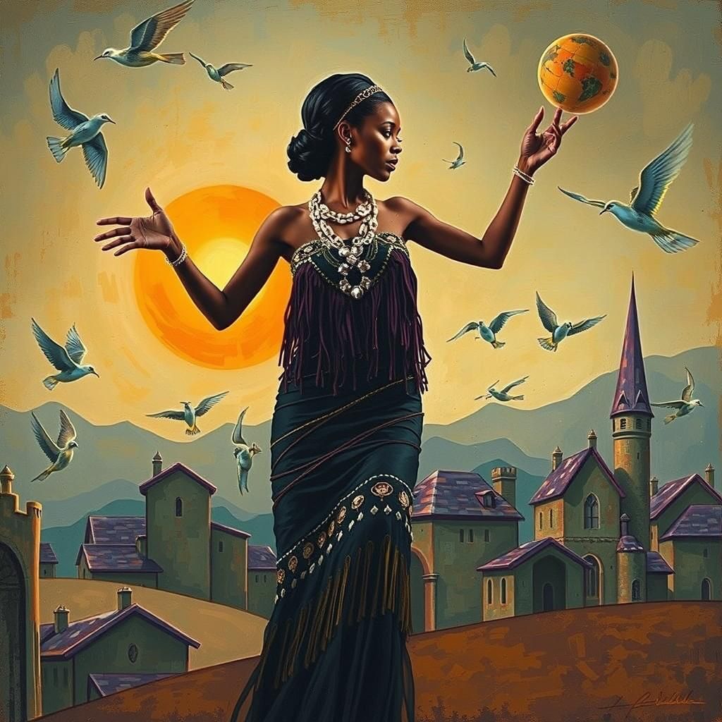 Josephine Baker Dances Charleston, Surrealist Style