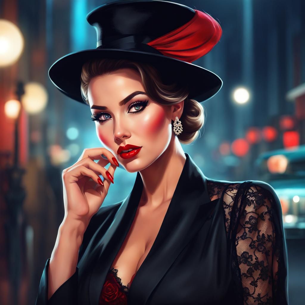 Female fatale portrait