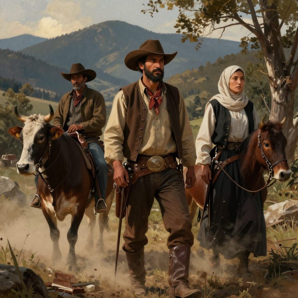 Muslim Cowboys in Appalachia, Painterly Style