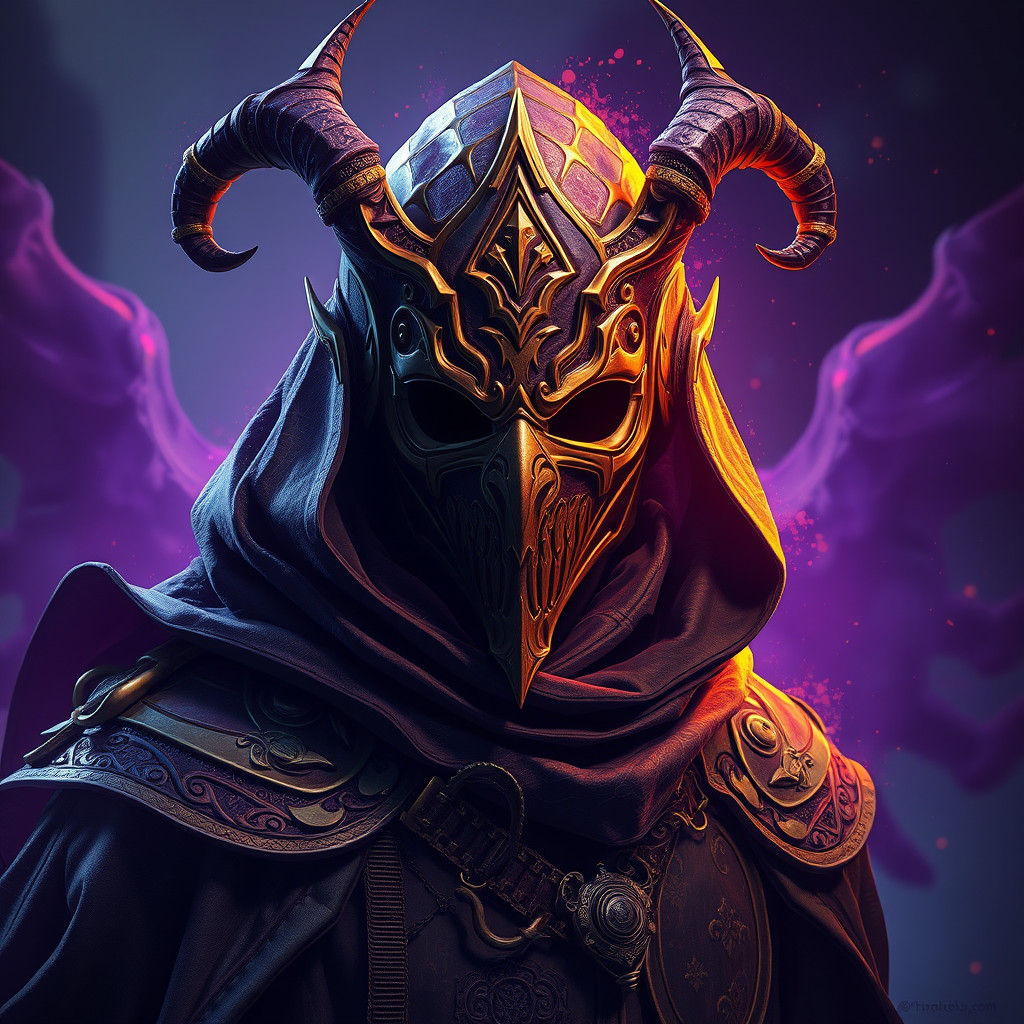 Priest of Mask: Dark Fantasy Concept Art