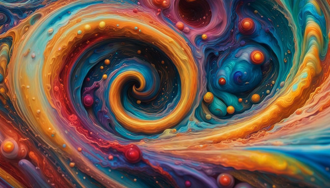 Cosmic Celestial Wonders in Vibrant Oil Paint Style