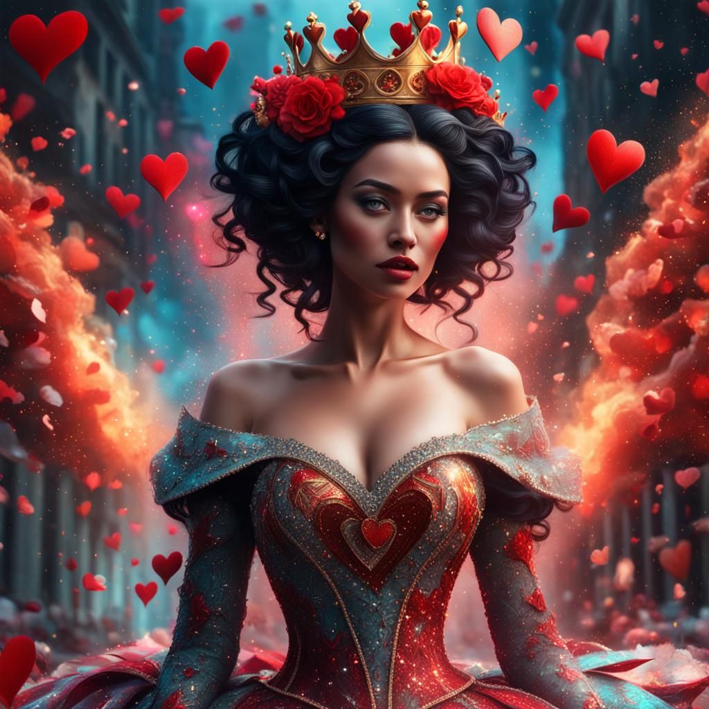 Queen of Hearts in a Wedding Dress, Graffiti Art