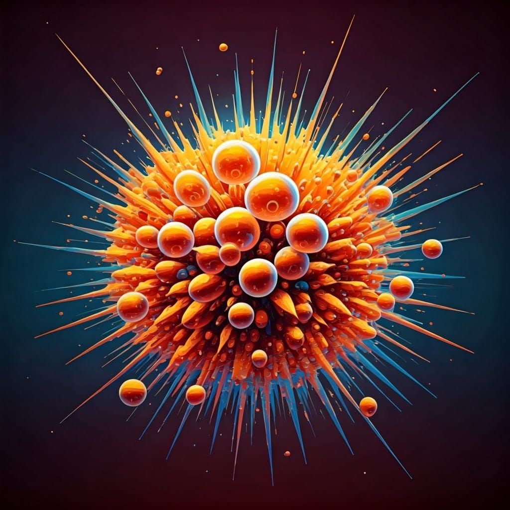 Vibrant Futuristic Soda Explosion in Neon-Lit Style