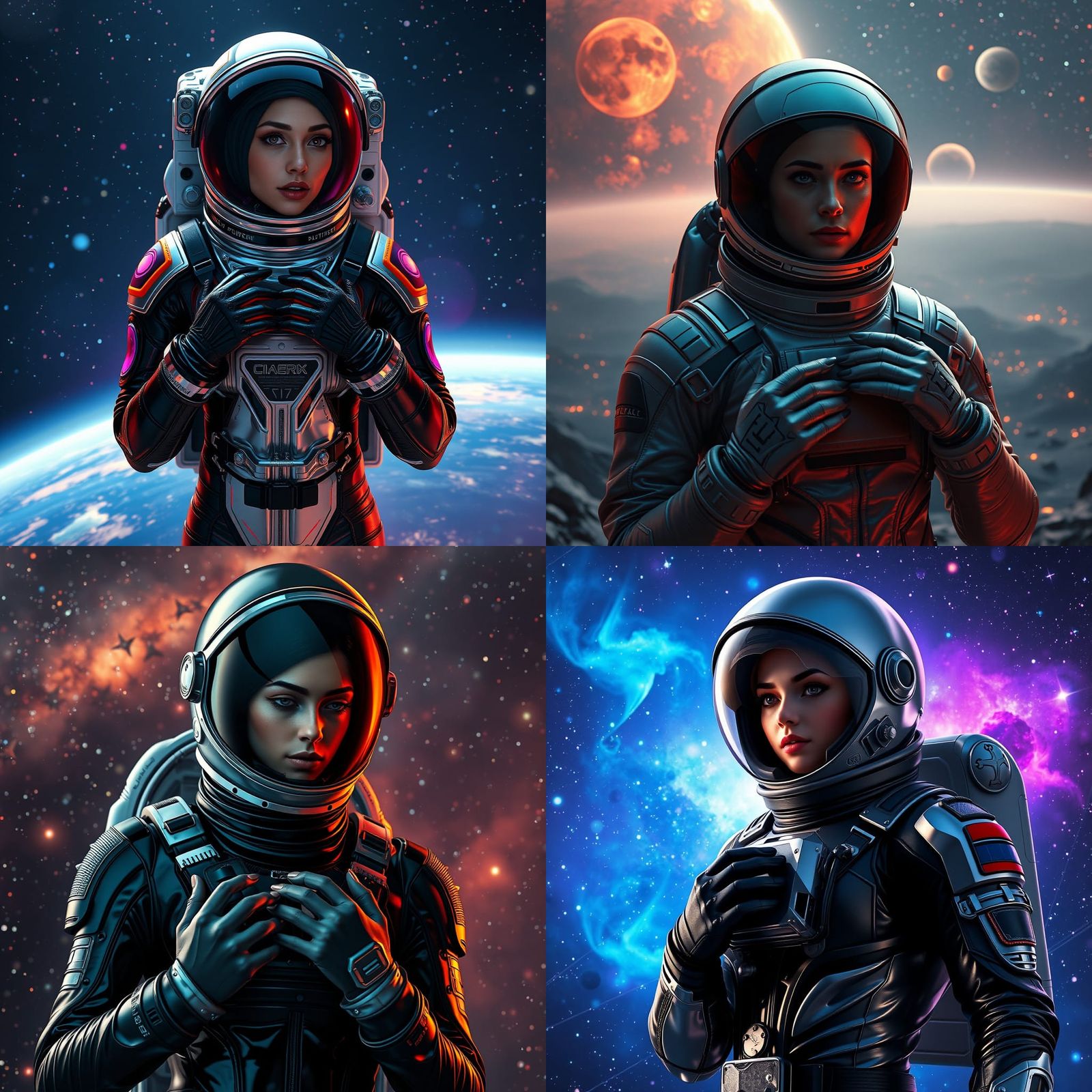 Astronaut in Latex: Detailed Matte Painting