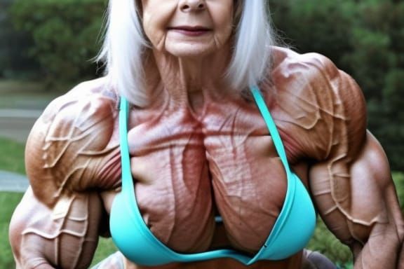 Muscular Bodybuilder Grandma with Ripped Physique