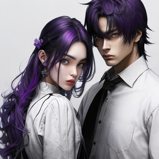 Anime Girl with Katana and Companion