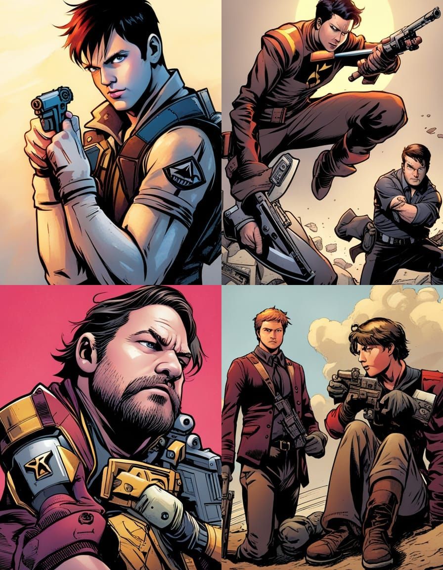 Comic Book Character Design in Bold Style