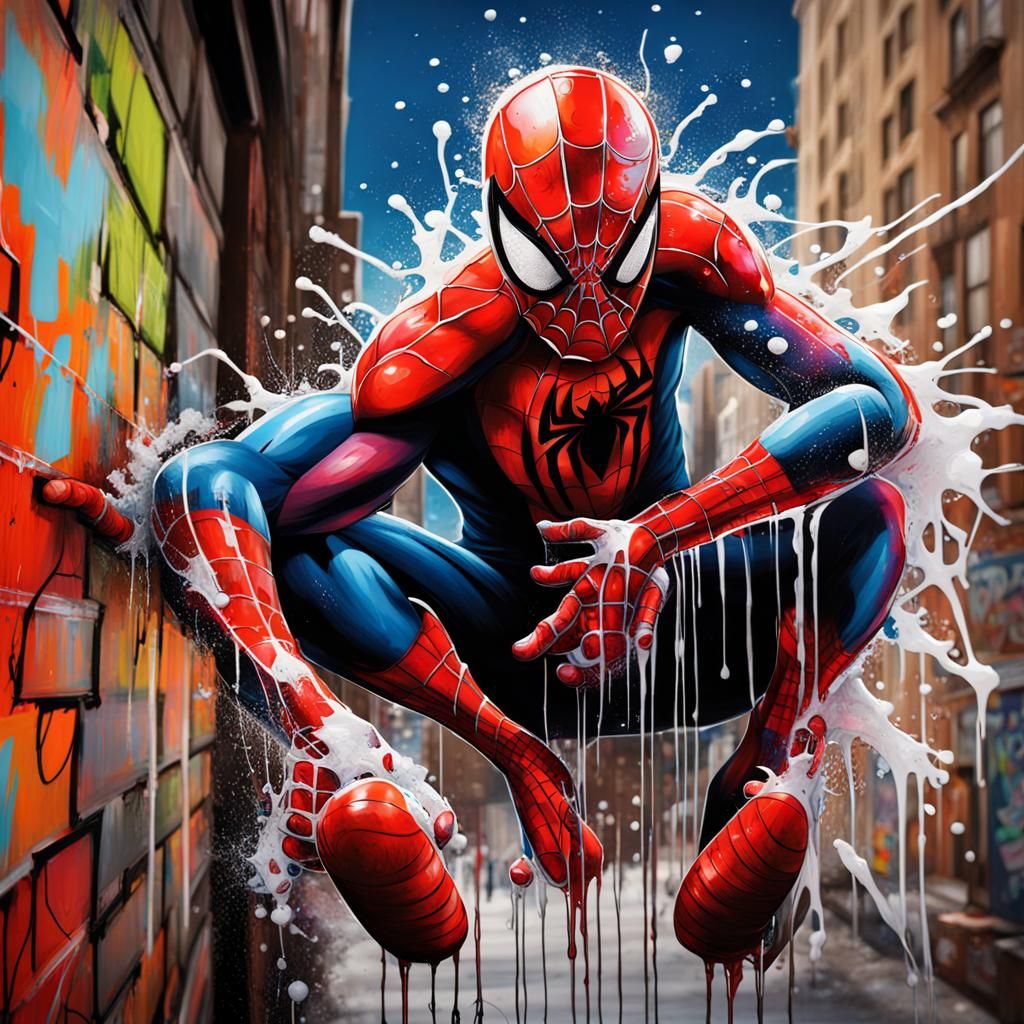Graffiti Spider-Man Splash Art