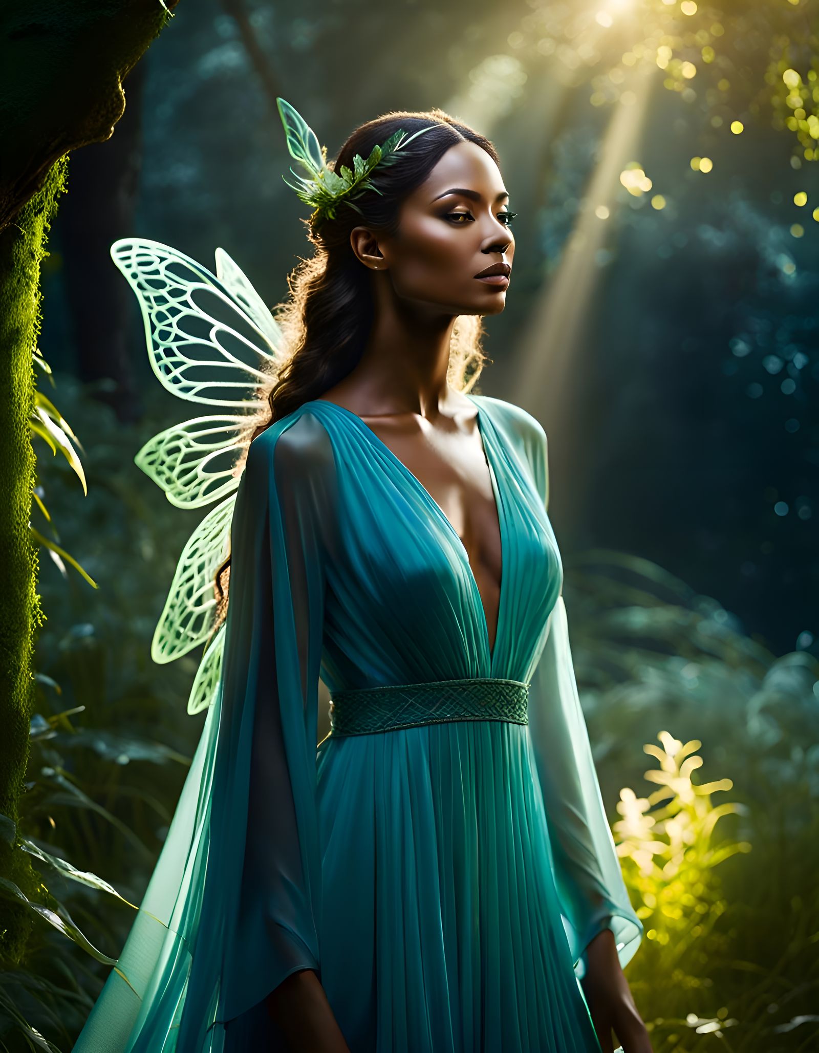 Mystical Nymph in Nature: Ultra Realistic CGI Render