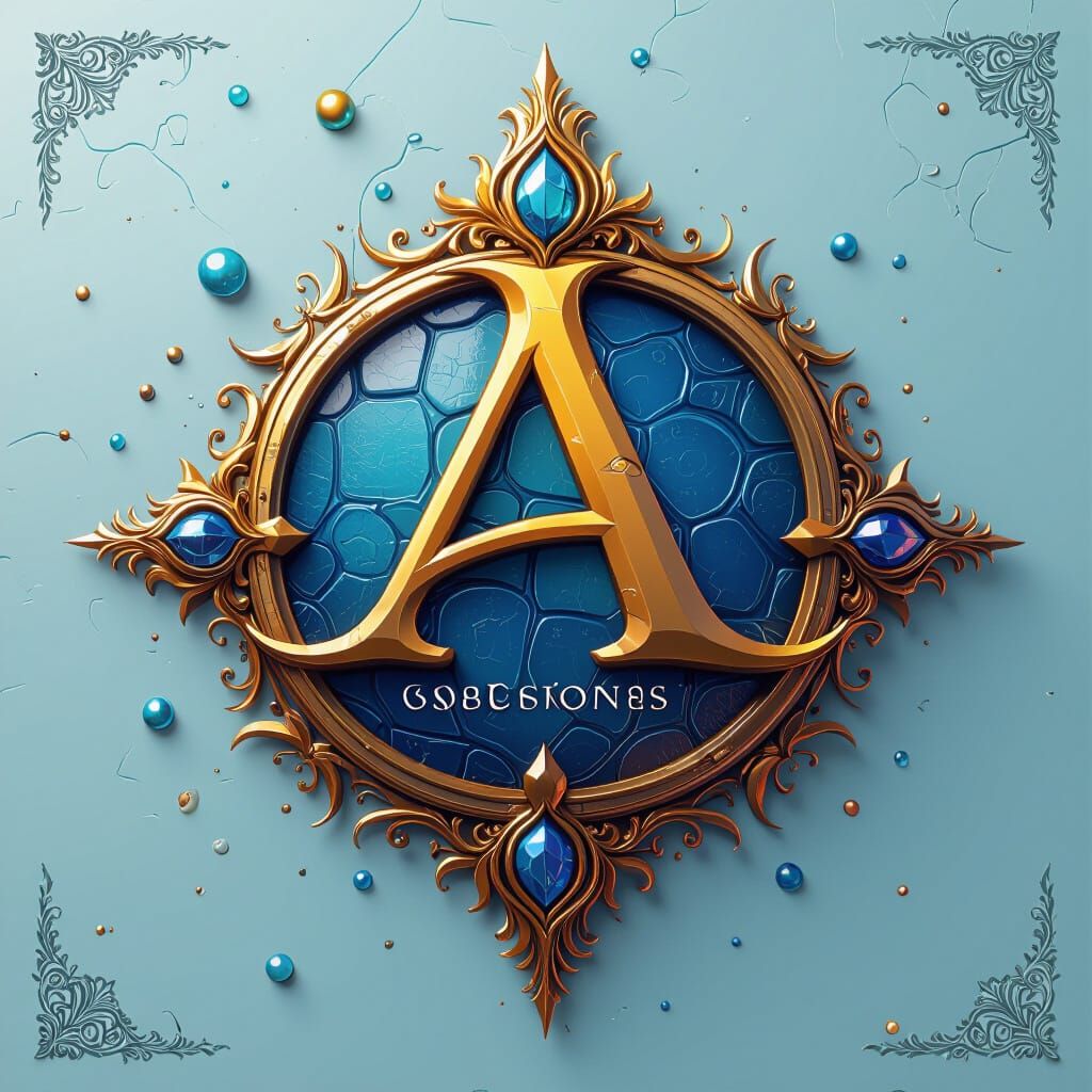 IAxSoluciones Logo Design in Fantastical Matte Painting Styl...