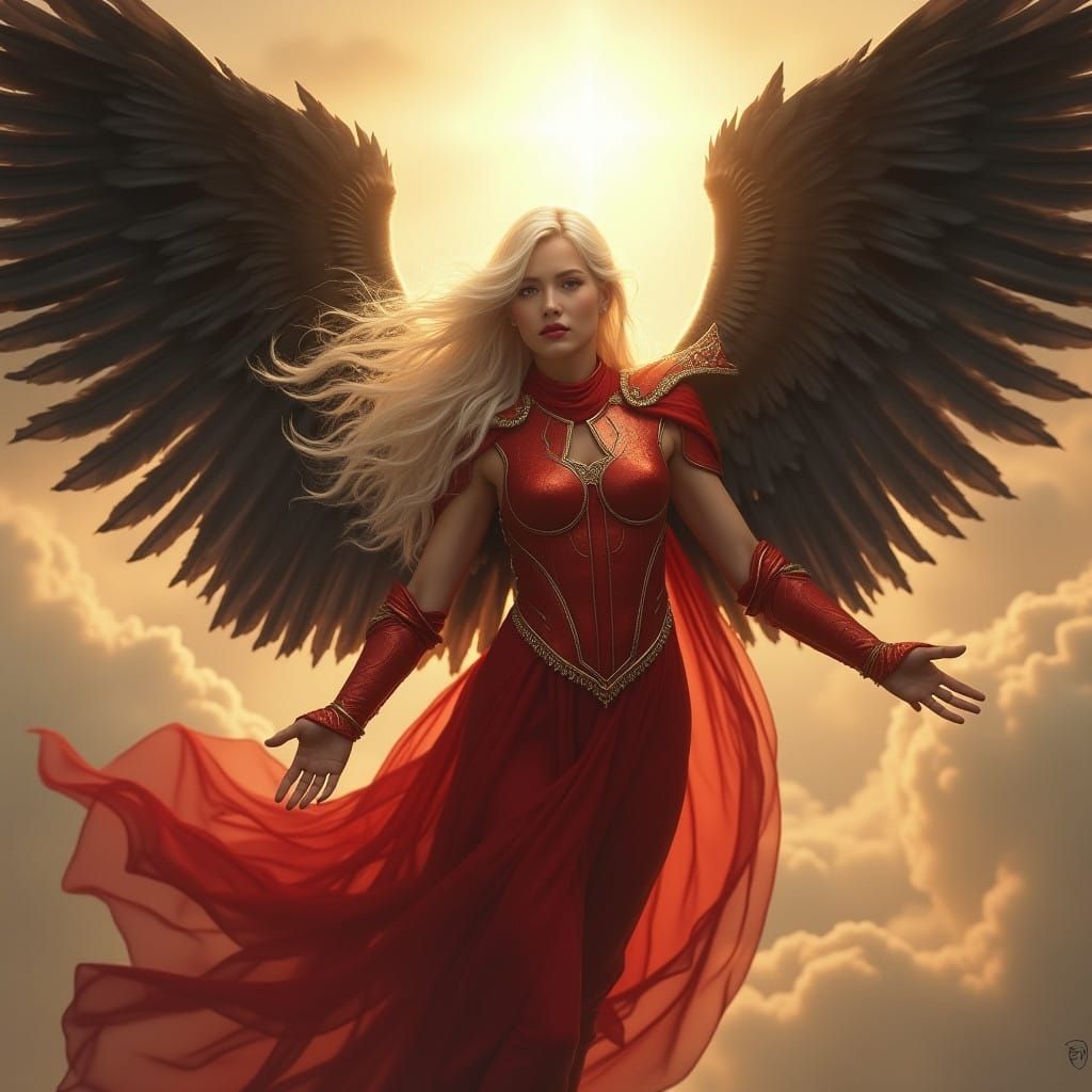 Heavenly Warrior in Radiant Armor