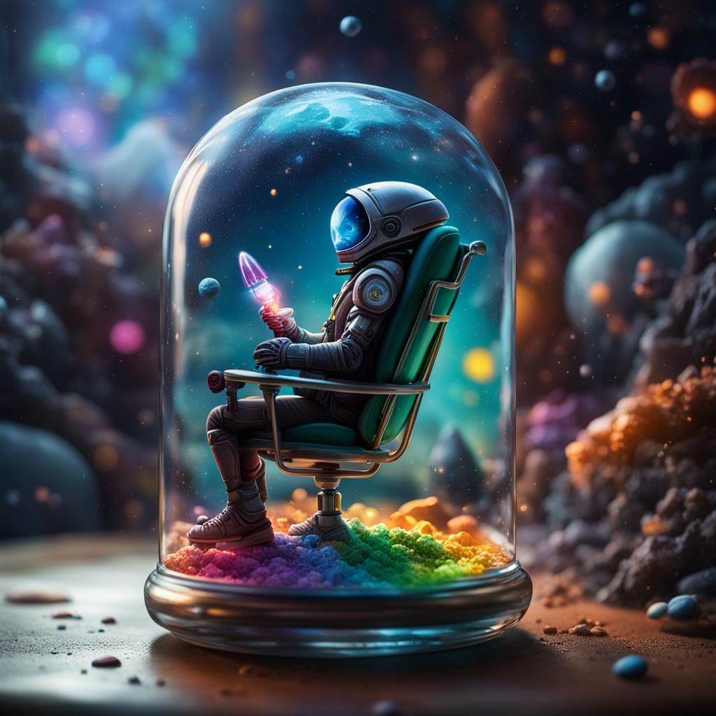 Alien Holding Tiny World: Hyperrealistic Concept Art